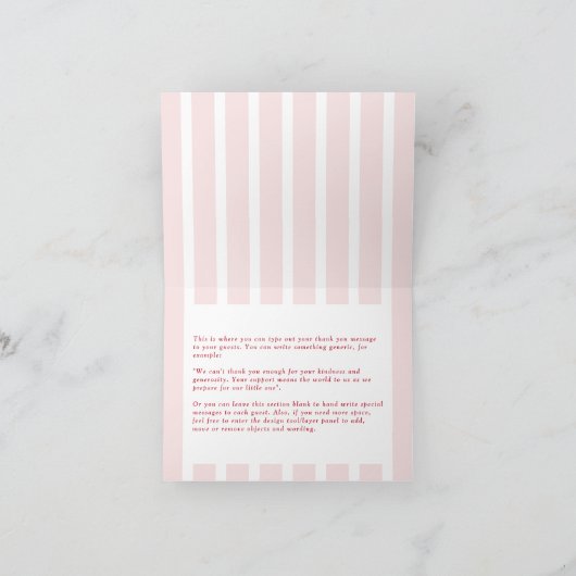 XOXO Hand Drawn Galentine’s Day Party Folding Bedankkaart (Binnen)