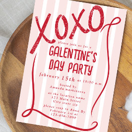 XOXO Hand Drawn Galentine’s Day Party Kaart