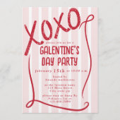 XOXO Hand Drawn Galentine’s Day Party Kaart (Voorkant)