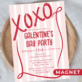 XOXO Hand Drawn Galentine’s Day Party Magnetische Uitnodiging