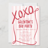 XOXO Hand Drawn Galentine’s Day Party Magnetische Uitnodiging (Voorkant)