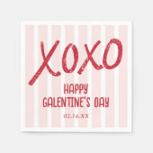 XOXO Hand Drawn Galentine’s Day Party Servet (Voorkant)