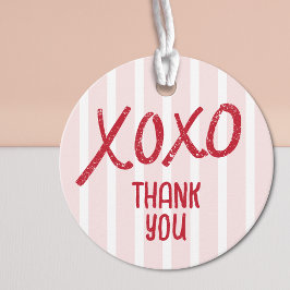 XOXO Hand Drawn Galentine’s Day Party Thank You Bedankjes Labels