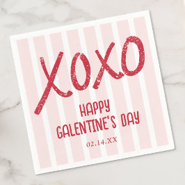 XOXO Hand Getekende Galentine's Day Feest Servet