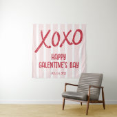 XOXO Hand Getekende Galentine's Day-feest Wandkleed (In situ)