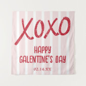 XOXO Hand Getekende Galentine's Day-feest Wandkleed (Voorkant)