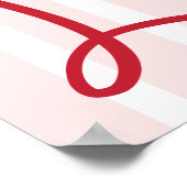 XOXO Hand Getekende Roze Bruiloftsborrel Welkom Poster (Hoek)