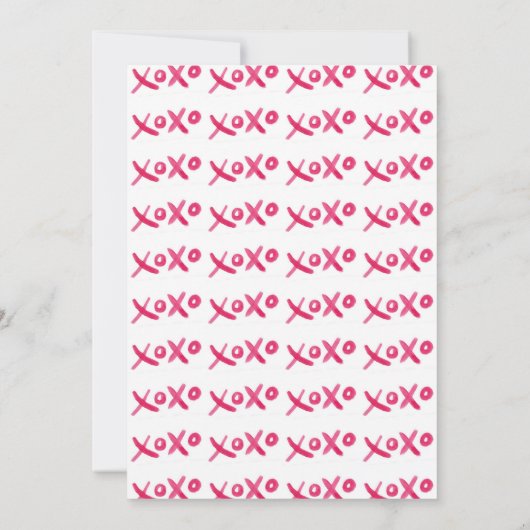 XOXO handgeschilderde uitnodiging (Achterkant)