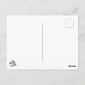 "XOXO" handgetekende belettering patroon Briefkaart (Achterkant)