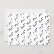 "XOXO" handgetekende belettering patroon