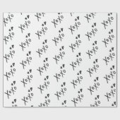 "XOXO" handgetekende belettering patroon Cadeaupapier (Vlak)