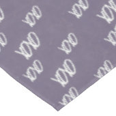 Xoxo handschrift op grijs tafelkleed (Gekanteld)