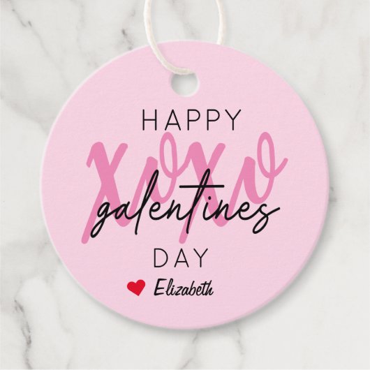 XOXO Happy Galentine's Day Bedankjes Labels (Voorkant)