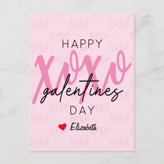 XOXO Happy Galentine's Day Briefkaart (Voorkant)