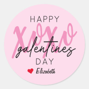 XOXO Happy Galentine's Day Ronde Sticker