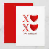 Xoxo Happy Valentijn met zoet hart snoep Kaart (Voorkant / Achterkant)