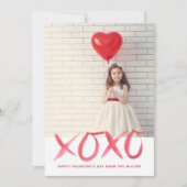 XOXO Happy Valentijnsdag fotokaart Feestdagenkaart (Voorkant)