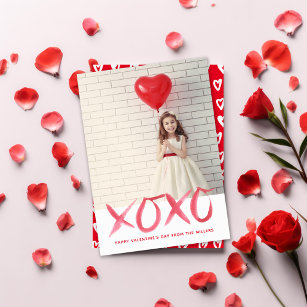 XOXO Happy Valentijnsdag fotokaart Feestdagenkaart