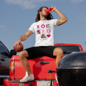 XOXO Happy Valentijnsdag Roze Hart Custom Foto T-shirt