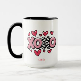 XOXO happy Valentine's day cute red hearts Mok