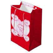 XOXO Happy Valentine's Day Gift Bag Medium Cadeauzakje (Voorkant Gekanteld)