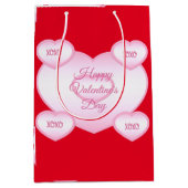 XOXO Happy Valentine's Day Gift Bag Medium Cadeauzakje (Voorkant)