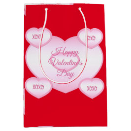XOXO Happy Valentine's Day Gift Bag Medium Cadeauzakje