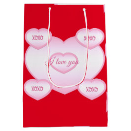 XOXO Happy Valentine's Day Gift Bag Medium Cadeauzakje