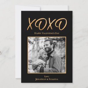 XOXO Happy Valentine's Day Photo Holiday Card Feestdagenkaart
