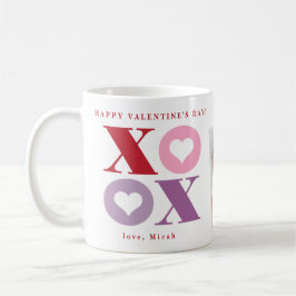 Xoxo Hart Gelukkige Valentijnsdag Twee Foto Koffie Koffiemok