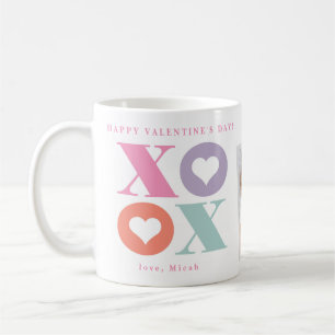 Xoxo Hart Gelukkige Valentijnsdag Twee Foto Koffiemok