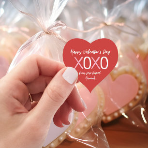 XOXO Hart Kinder Klaslokaal Valentijnsdag Party Sticker