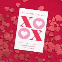 xoxo hart klas valentine's day kaart