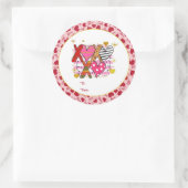 XOXO Hart Lief & Speels Ronde Sticker (Tas)