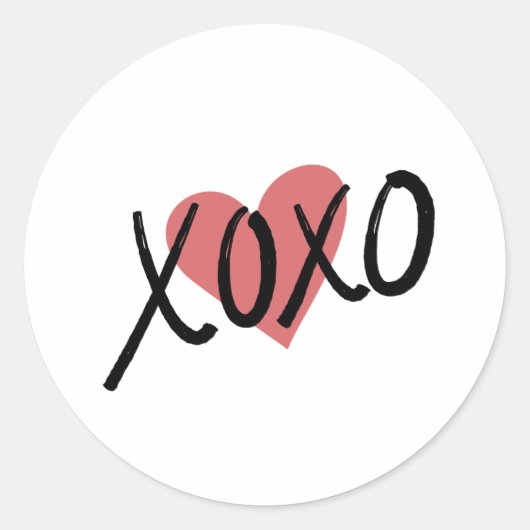 XOXO Hart Liefde Sticker Envelop Seal Sticker (Voorkant)