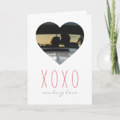 XOXO Hart Lijst Verzenden Liefde Valentijnsdag Feestdagen Kaart (Voorkant)