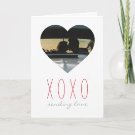 XOXO Hart Lijst Verzenden Liefde Valentijnsdag Feestdagen Kaart