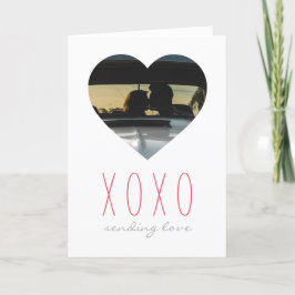 XOXO Hart Lijst Verzenden Liefde Valentijnsdag Feestdagen Kaart