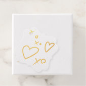 Xoxo hart metalen print bedankjes labels (Met doos)