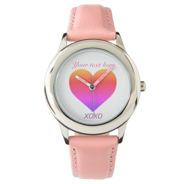 XOXO-HART personaliseren Horloge (Voorkant)