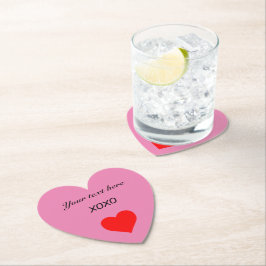 XOXO-HART personaliseren Kartonnen Onderzetters