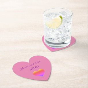 XOXO-HART personaliseren Kartonnen Onderzetters