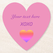 XOXO-HART personaliseren Kartonnen Onderzetters (Voorkant)