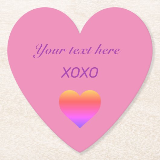 XOXO-HART personaliseren Kartonnen Onderzetters (Voorkant)