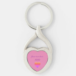 XOXO-HART personaliseren Sleutelhanger