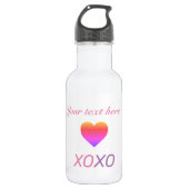 XOXO-HART personaliseren Waterfles (Voorkant)