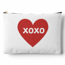 XOXO Hart Ritssluiting Zakje Make-Up Tas