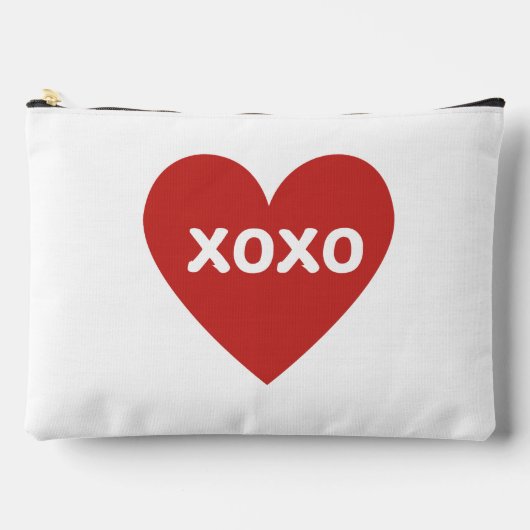 XOXO Hart Ritssluiting Zakje Make-Up Tas (Voorkant)
