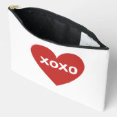 XOXO Hart Ritssluiting Zakje Make-Up Tas (Open)