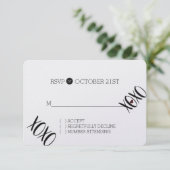 XOXO Hart RSVP (Staand voorkant)